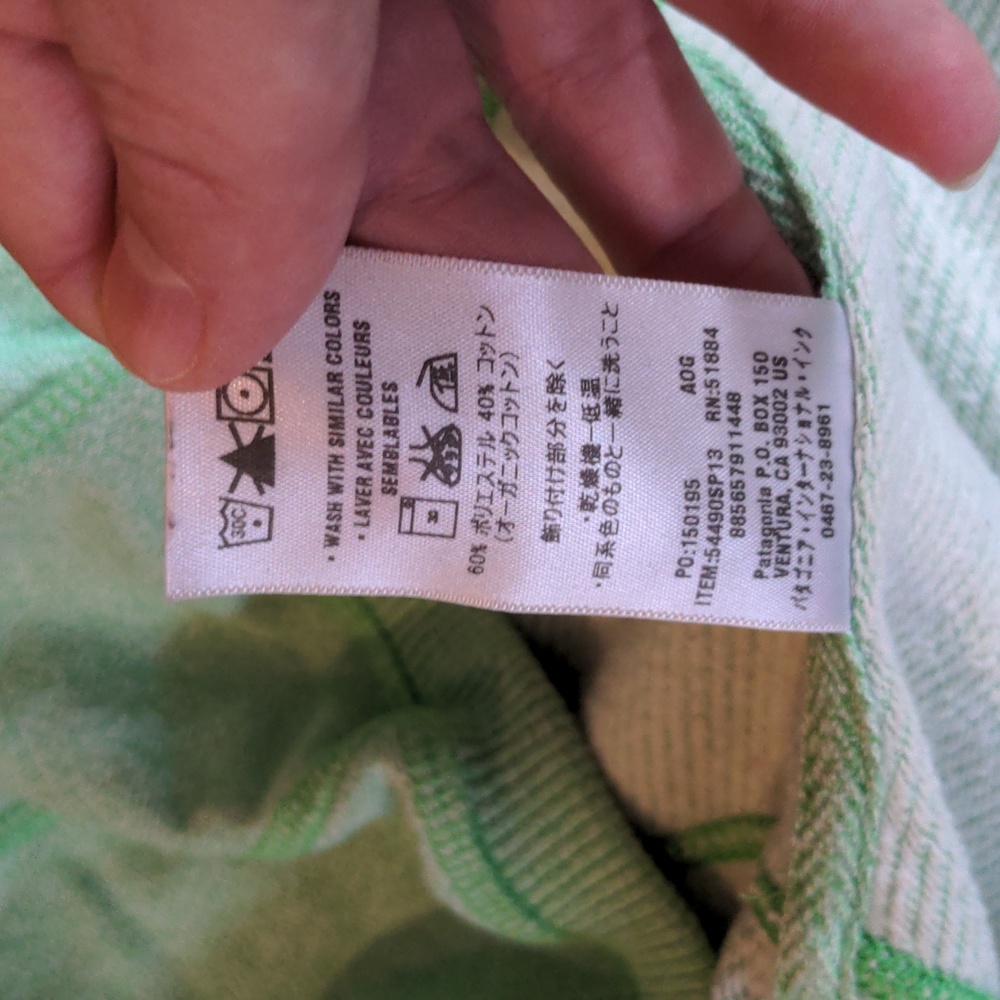 Patagonia Neon Green Womens Long Sleeve Hooded Sweater Small - Picture 3 of 4